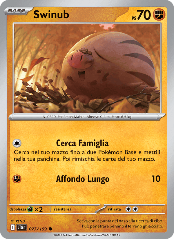 Swinub, carta 077 di Avventure Insieme