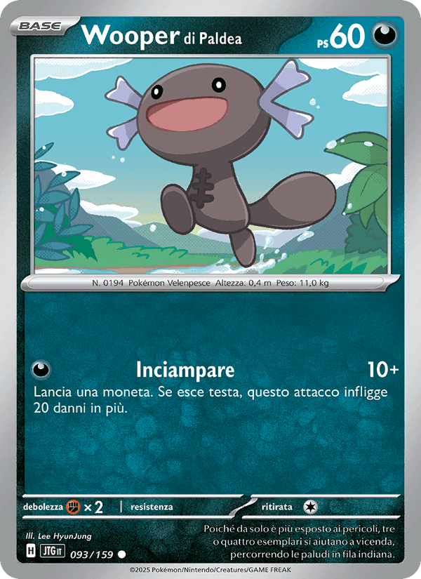 Avventure Insieme の 093 番、Wooper di Paldea