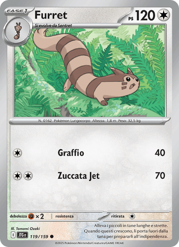 Furret, carta 119 di Avventure Insieme
