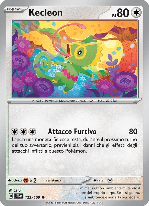 Kecleon, card 122 from Avventure Insieme