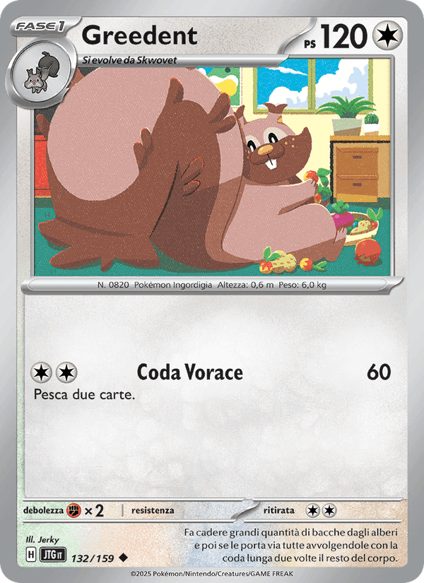 Greedent, carta 132 di Avventure Insieme