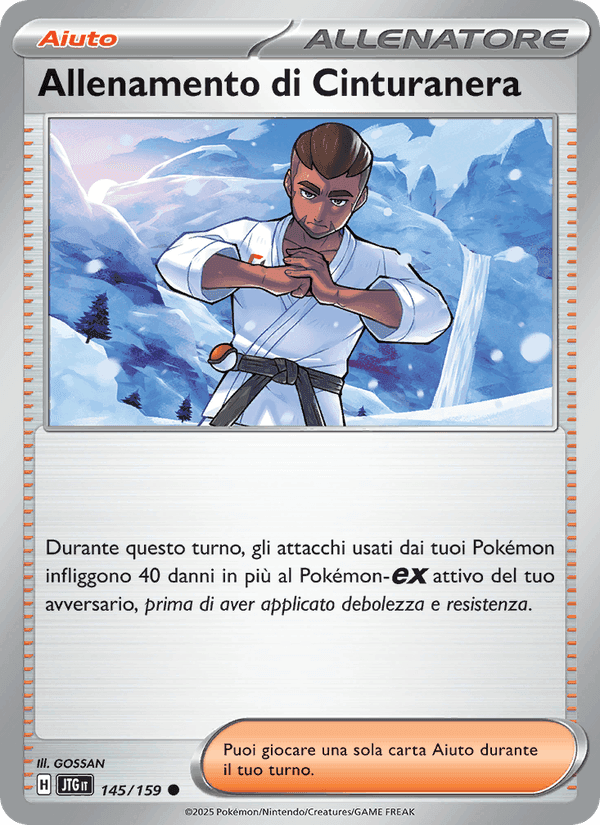 Allenamento di Cinturanera, carta 145 di Avventure Insieme