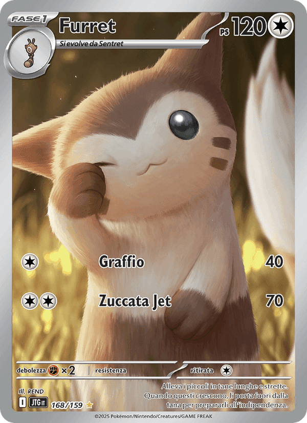 Furret, carta 168 di Avventure Insieme