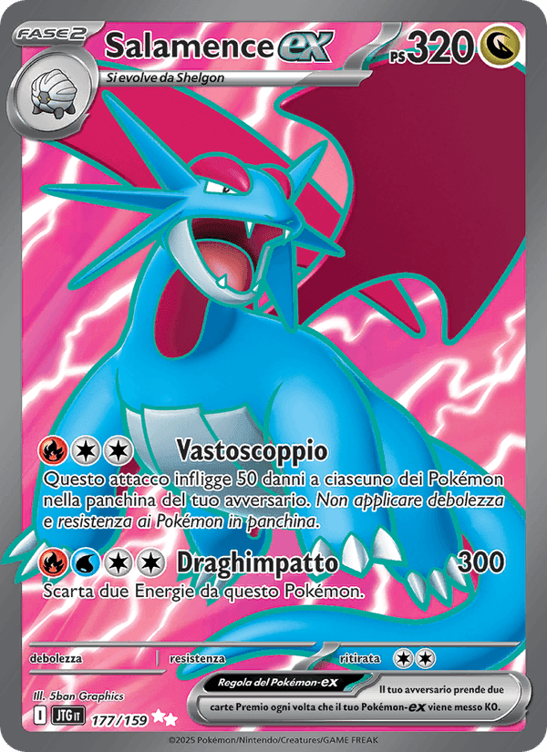 Salamence-ex, carta 177 di Avventure Insieme