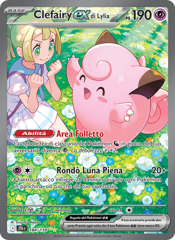 Clefairy-ex di Lylia, carta 184 di Avventure Insieme
