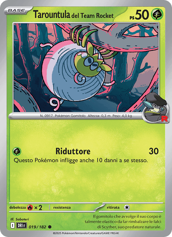 Tarountula del Team Rocket, carta 019 di Rivali Predestinati