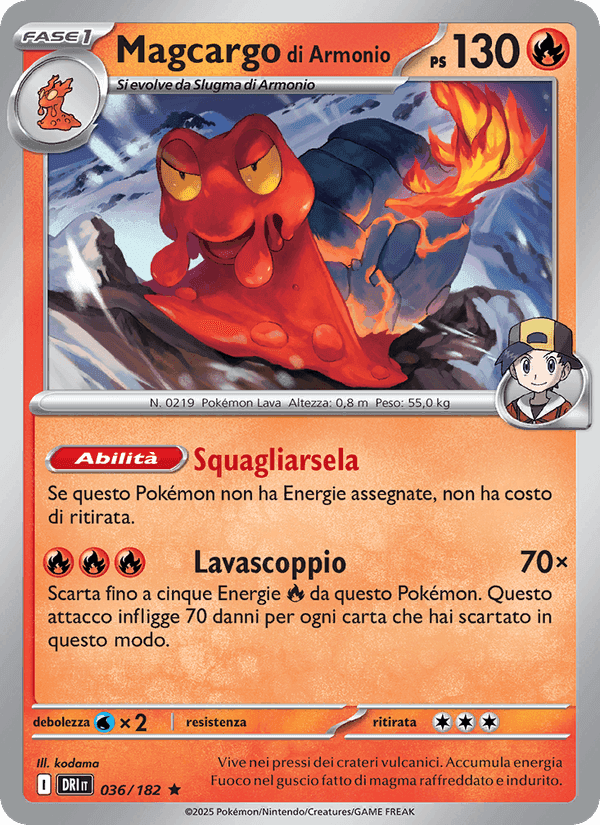 Magcargo di Armonio, carte 036 de Rivali Predestinati