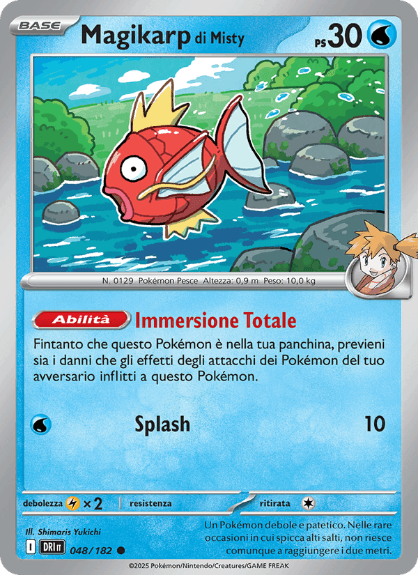 Magikarp di Misty, carte 048 de Rivali Predestinati
