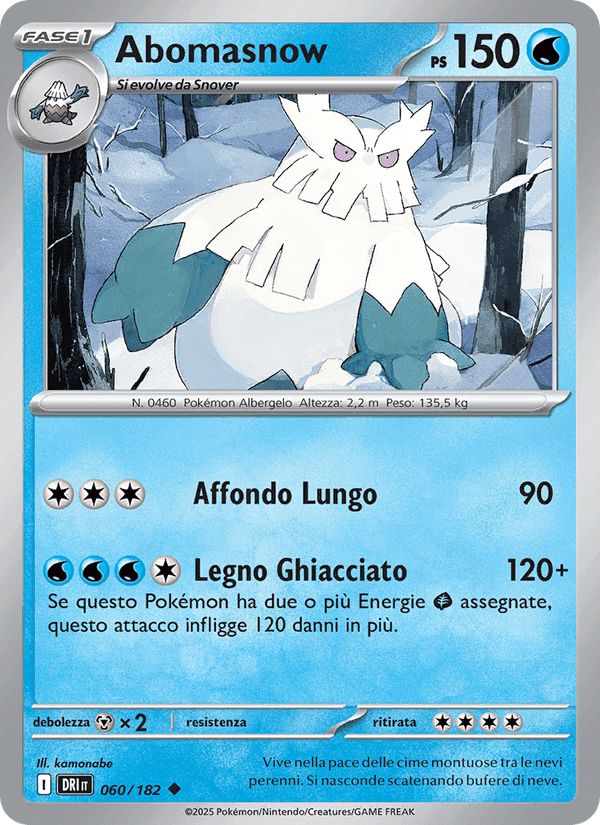 Abomasnow, carta 060 di Rivali Predestinati