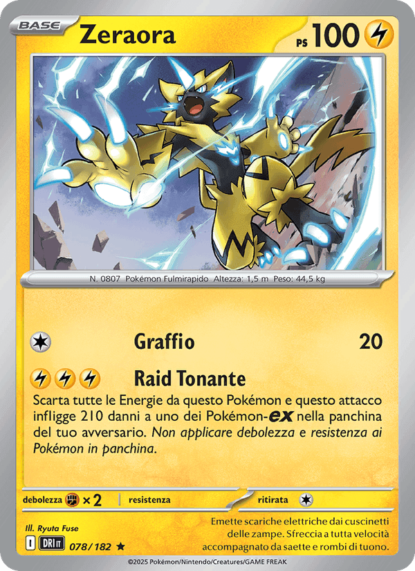 Zeraora, carta 078 di Rivali Predestinati