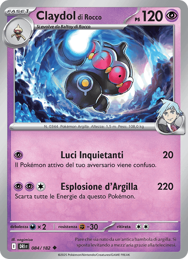 Claydol di Rocco, carta 084 di Rivali Predestinati