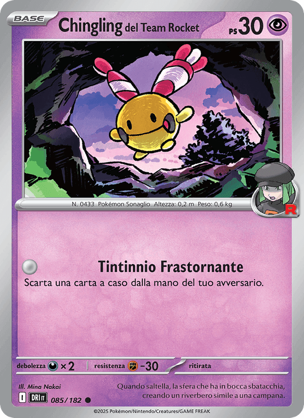 Chingling del Team Rocket, carta 085 di Rivali Predestinati