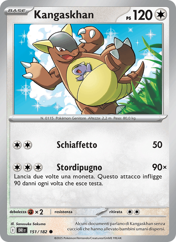 Kangaskhan, card 151 from Rivali Predestinati