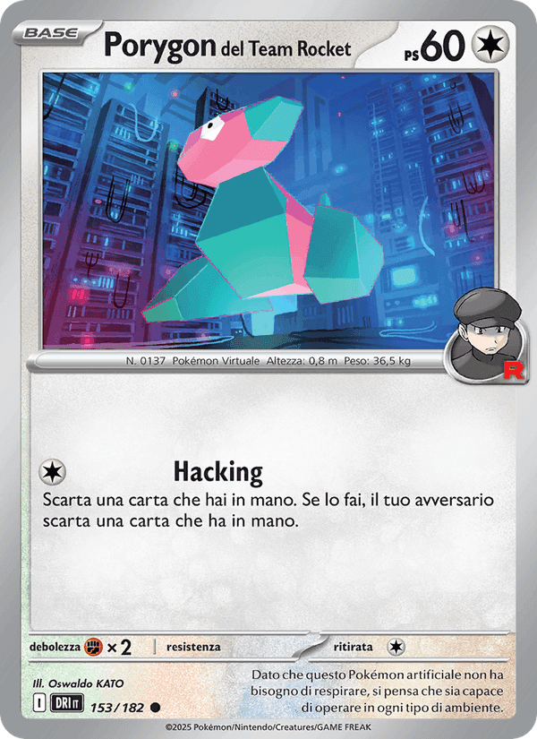 Porygon del Team Rocket, carta 153 di Rivali Predestinati