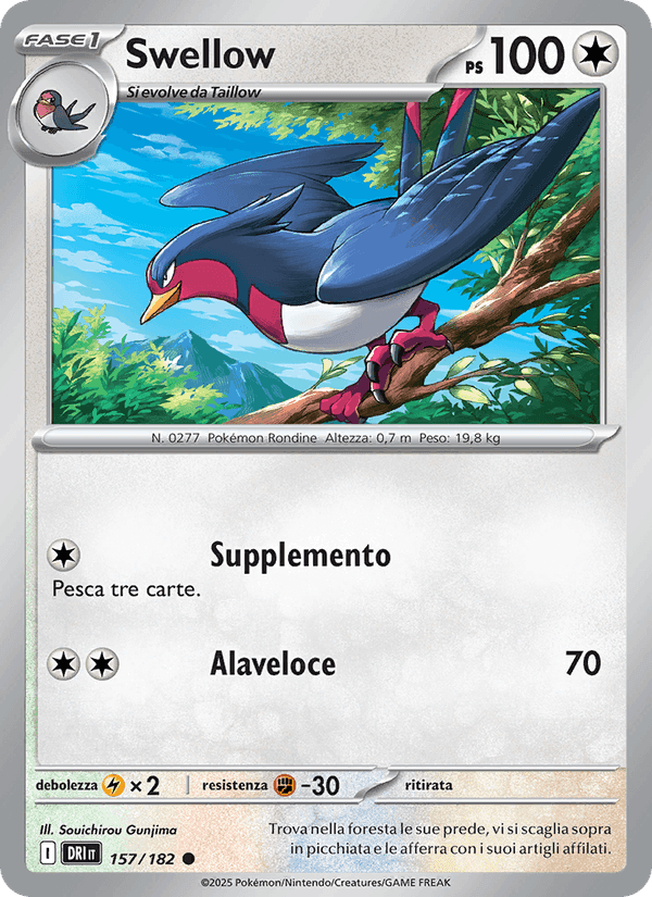 Swellow, carta 157 di Rivali Predestinati