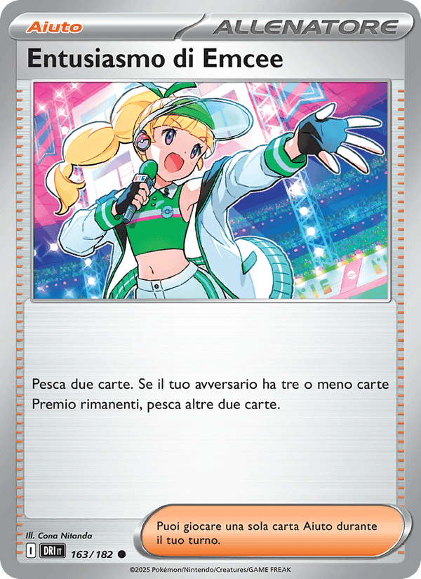 Entusiasmo di Emcee, carta 163 di Rivali Predestinati
