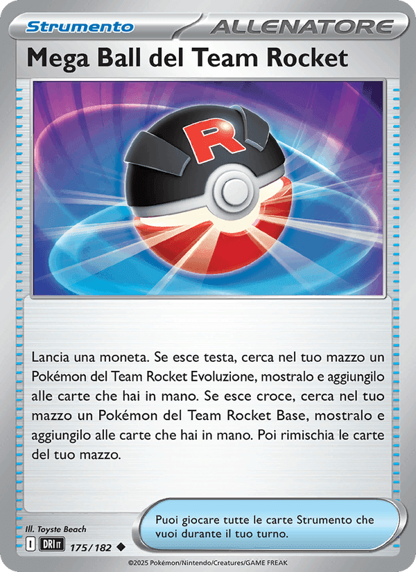 Mega Ball del Team Rocket, carta 175 di Rivali Predestinati