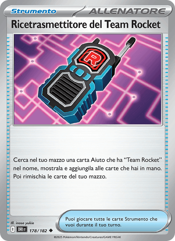 Ricetrasmettitore del Team Rocket, carte 178 de Rivali Predestinati