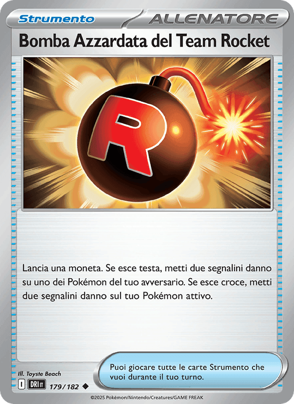 Bomba Azzardata del Team Rocket, carta 179 de Rivali Predestinati