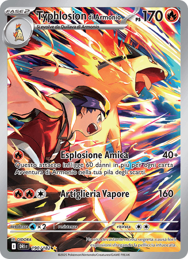 Typhlosion di Armonio, carta 190 de Rivali Predestinati