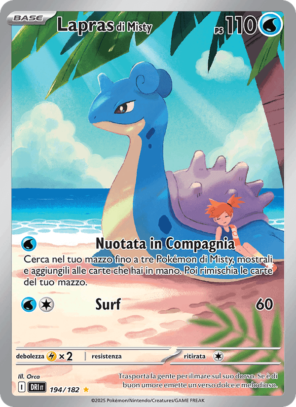 Lapras di Misty, carta 194 di Rivali Predestinati