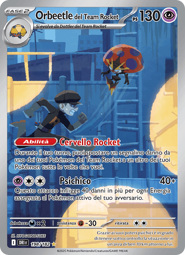 Orbeetle del Team Rocket, card 198 from Rivali Predestinati