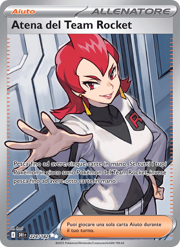 Atena del Team Rocket, carta 224 di Rivali Predestinati