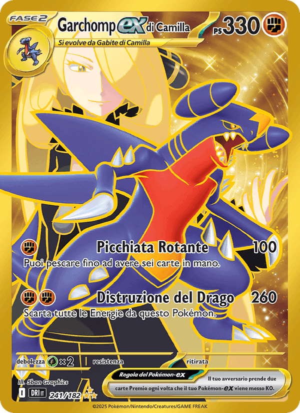 Garchomp-ex di Camilla, carta 241 di Rivali Predestinati