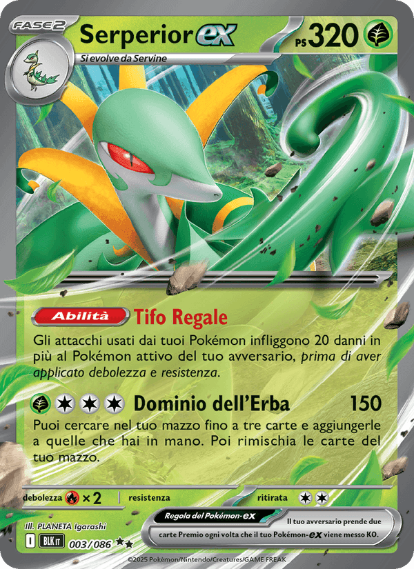 Serperior-ex, carta 003 di Luce Nera