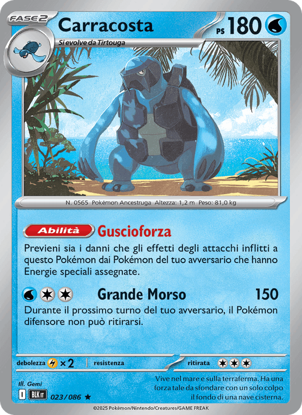 Carracosta, carta 023 di Luce Nera
