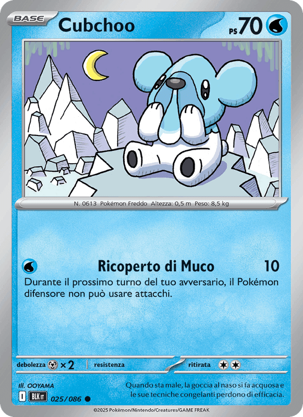 Cubchoo, carta 025 di Luce Nera