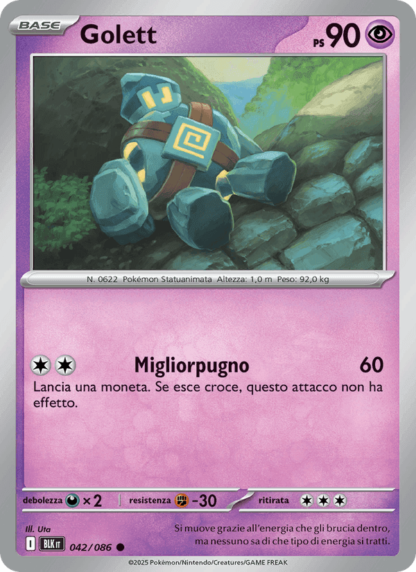 Golett, carta 042 di Luce Nera