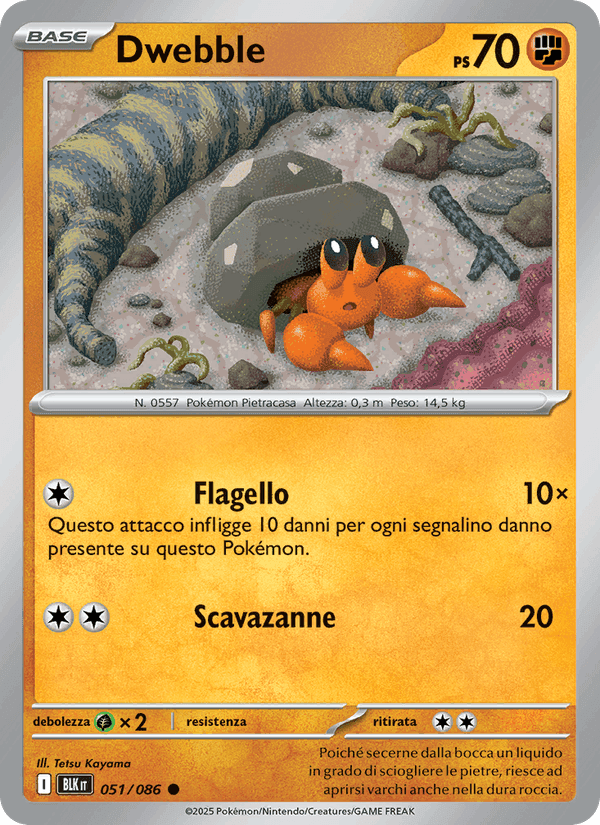 Dwebble, carta 051 de Luce Nera