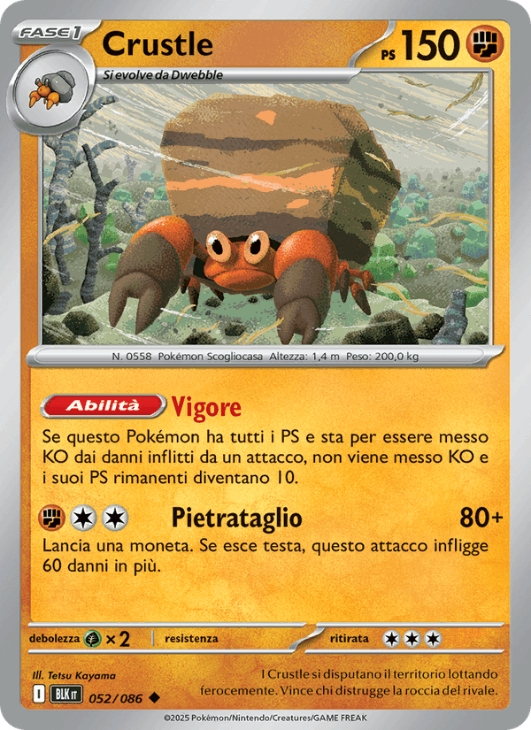 Crustle, carta 052 di Luce Nera