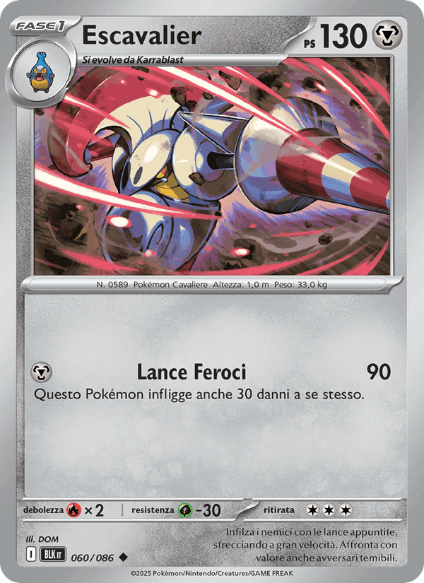 Escavalier, carta 060 di Luce Nera
