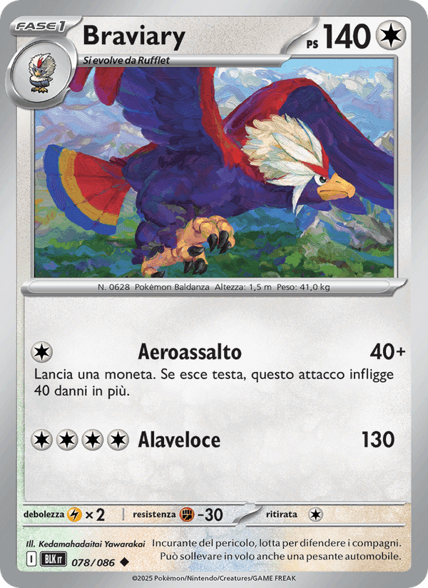 Braviary, card 078 from Luce Nera