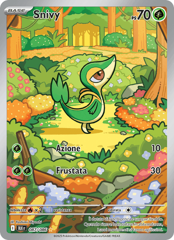 Snivy, card 087 from Luce Nera