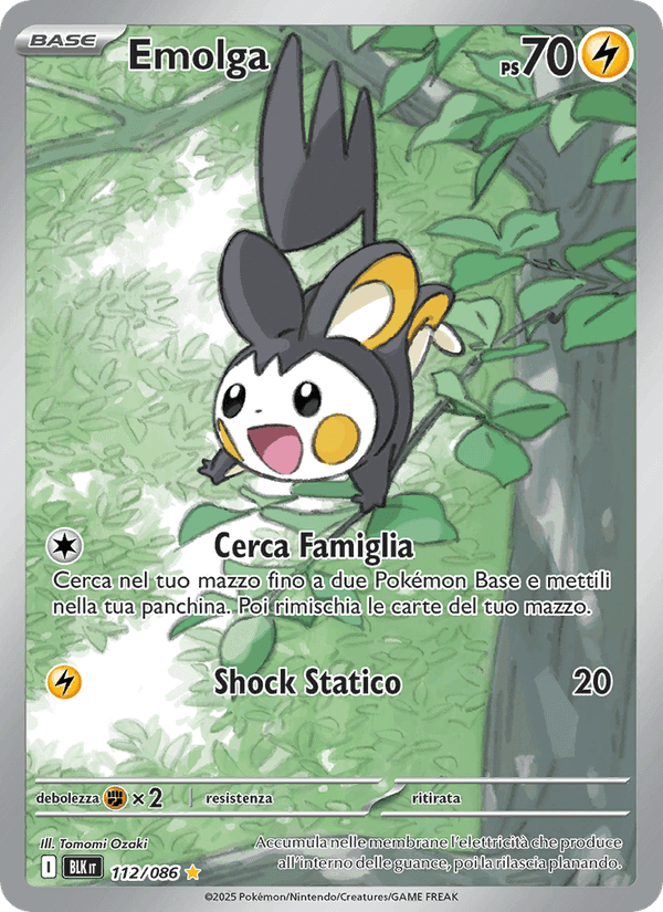 Emolga, card 112 from Luce Nera