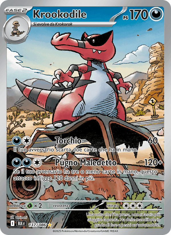 Krookodile, card 137 from Luce Nera