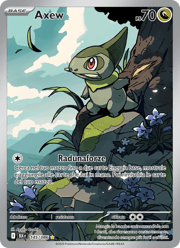 Axew, carte 145 de Luce Nera