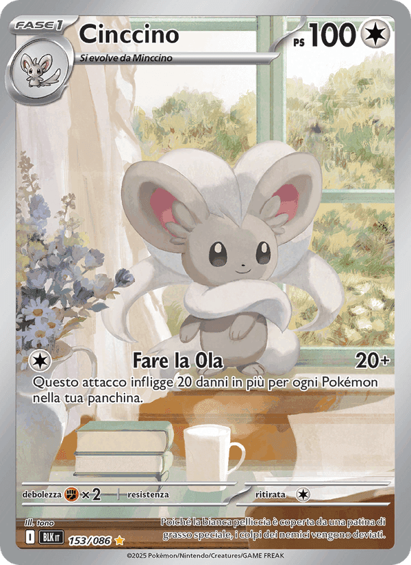 Cinccino, carta 153 di Luce Nera