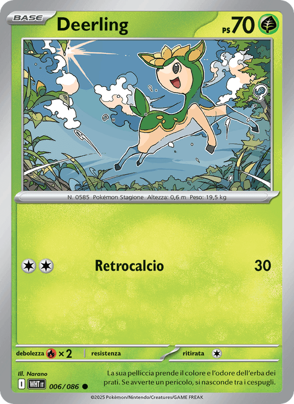 Deerling, carta 006 di Fuoco Bianco