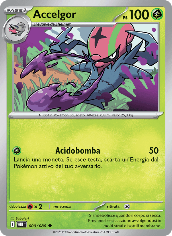 Accelgor, carta 009 di Fuoco Bianco