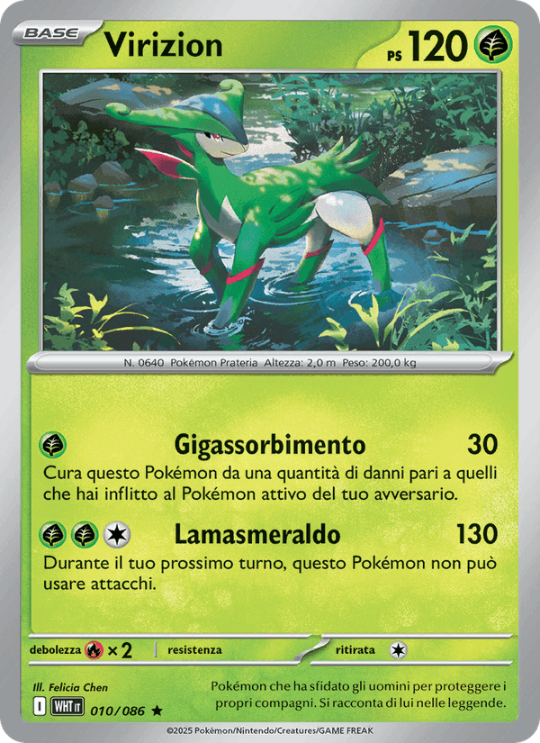Virizion, carta 010 di Fuoco Bianco