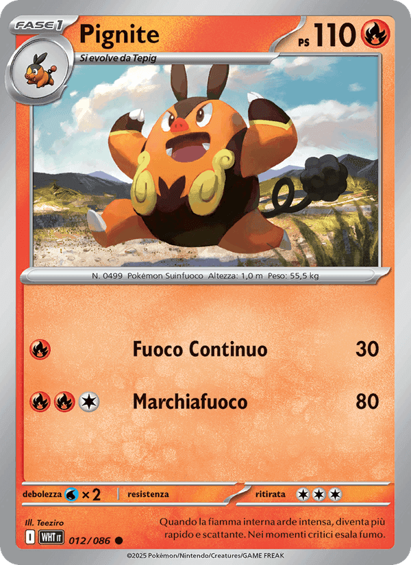 Pignite, carta 012 di Fuoco Bianco