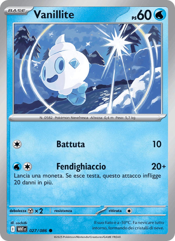Vanillite, carta 027 di Fuoco Bianco