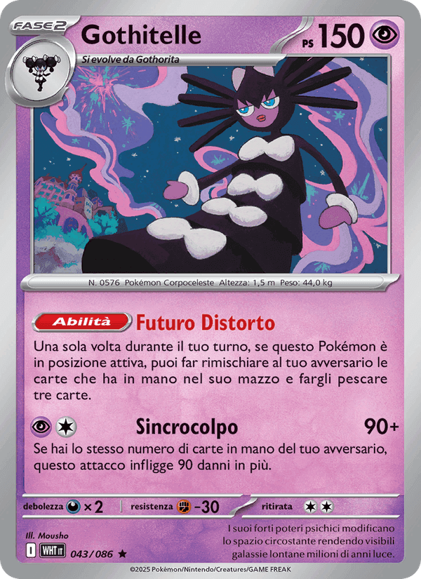 Gothitelle, carta 043 de Fuoco Bianco