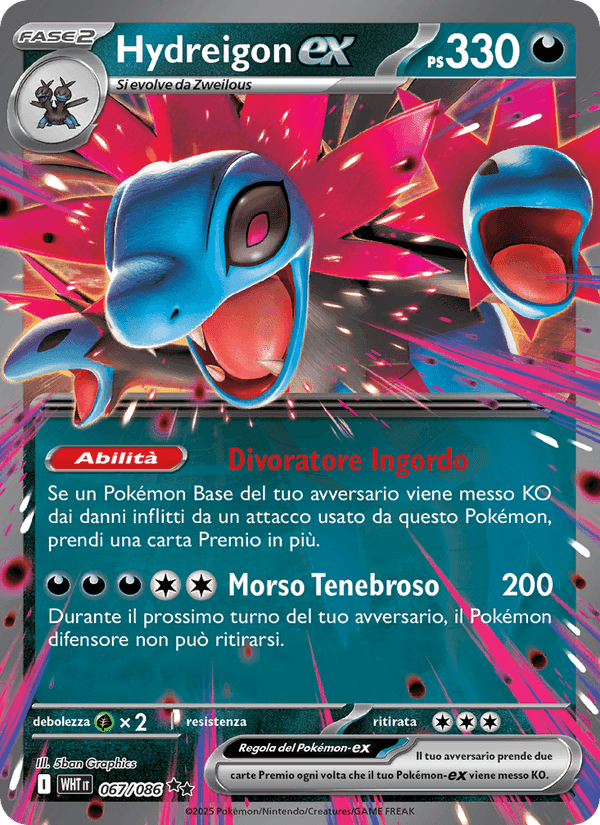 Hydreigon-ex, carta 067 di Fuoco Bianco