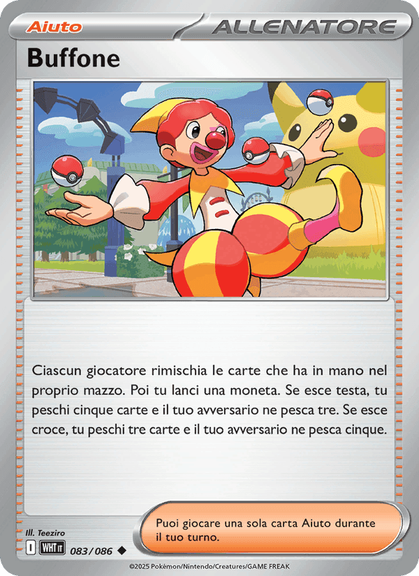 Buffone, card 083 from Fuoco Bianco
