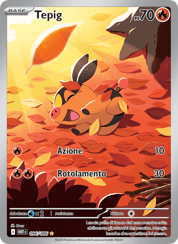 Tepig, carta 096 di Fuoco Bianco